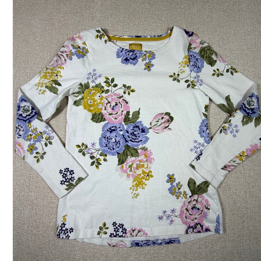 Joules Women 6 Floral Print Long Sleeve Cottagecore Casual Countryside Top